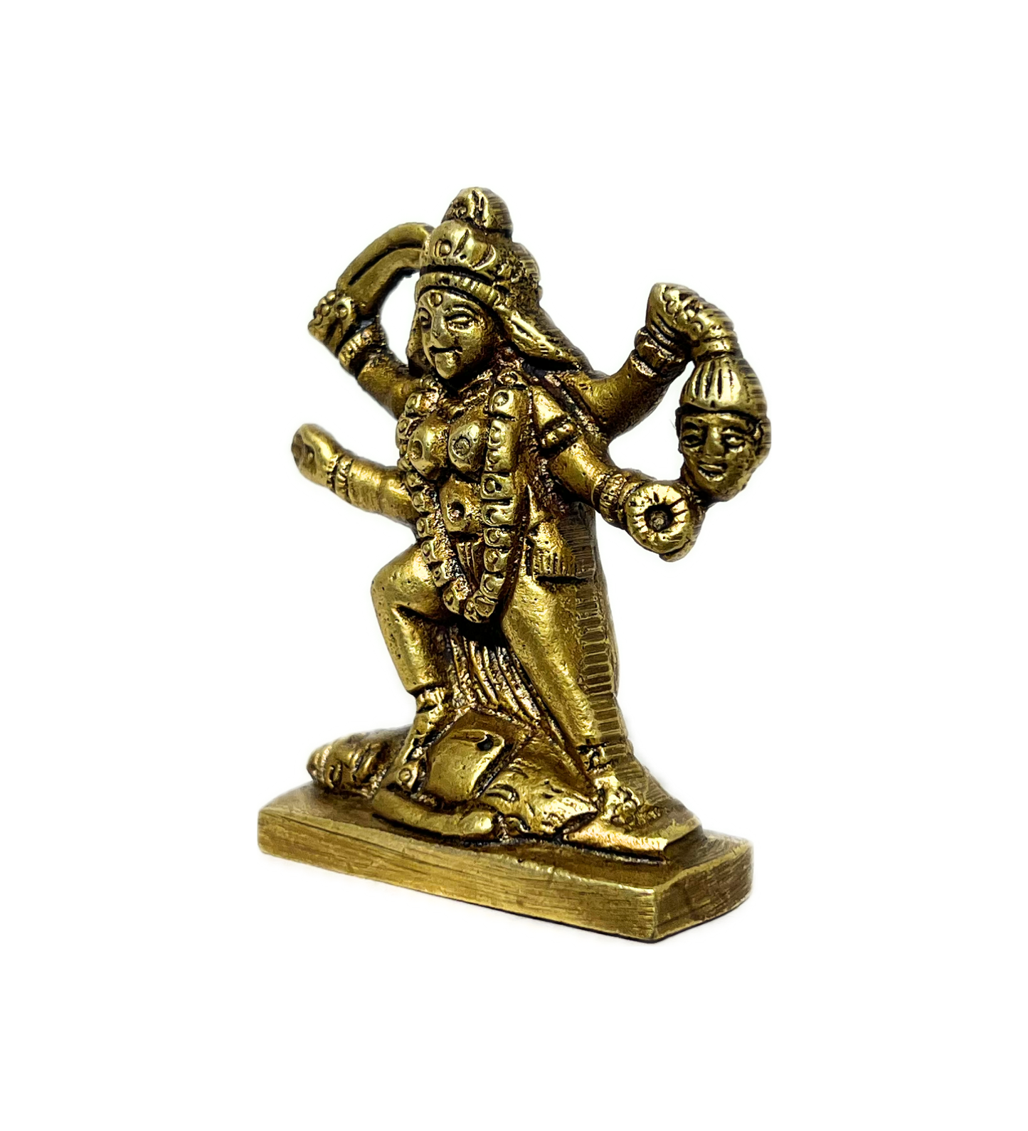 Small Brass Kali Maa Idol – 100% Pure Brass