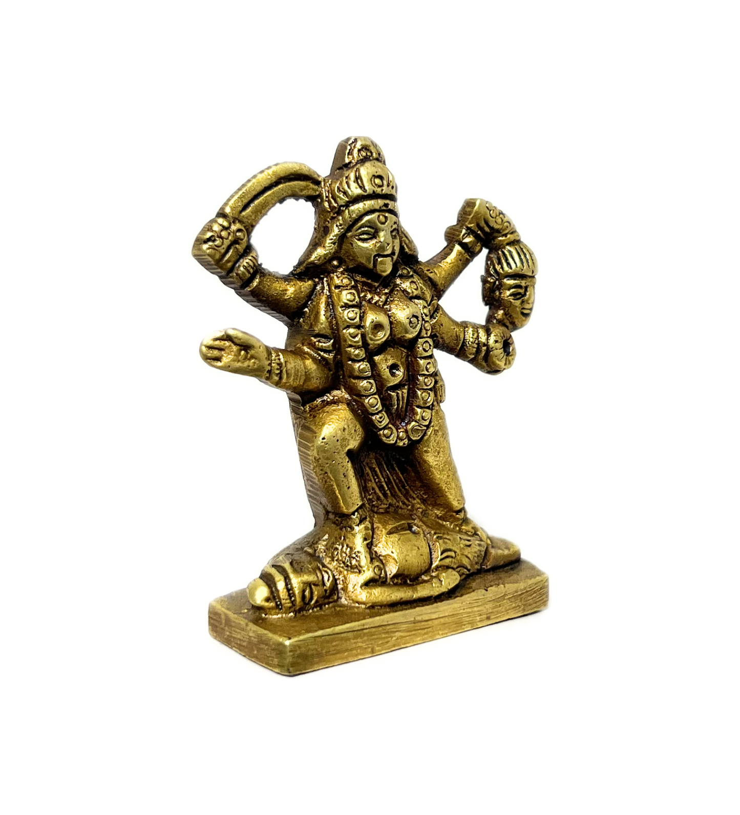Small Brass Kali Maa Idol – 100% Pure Brass