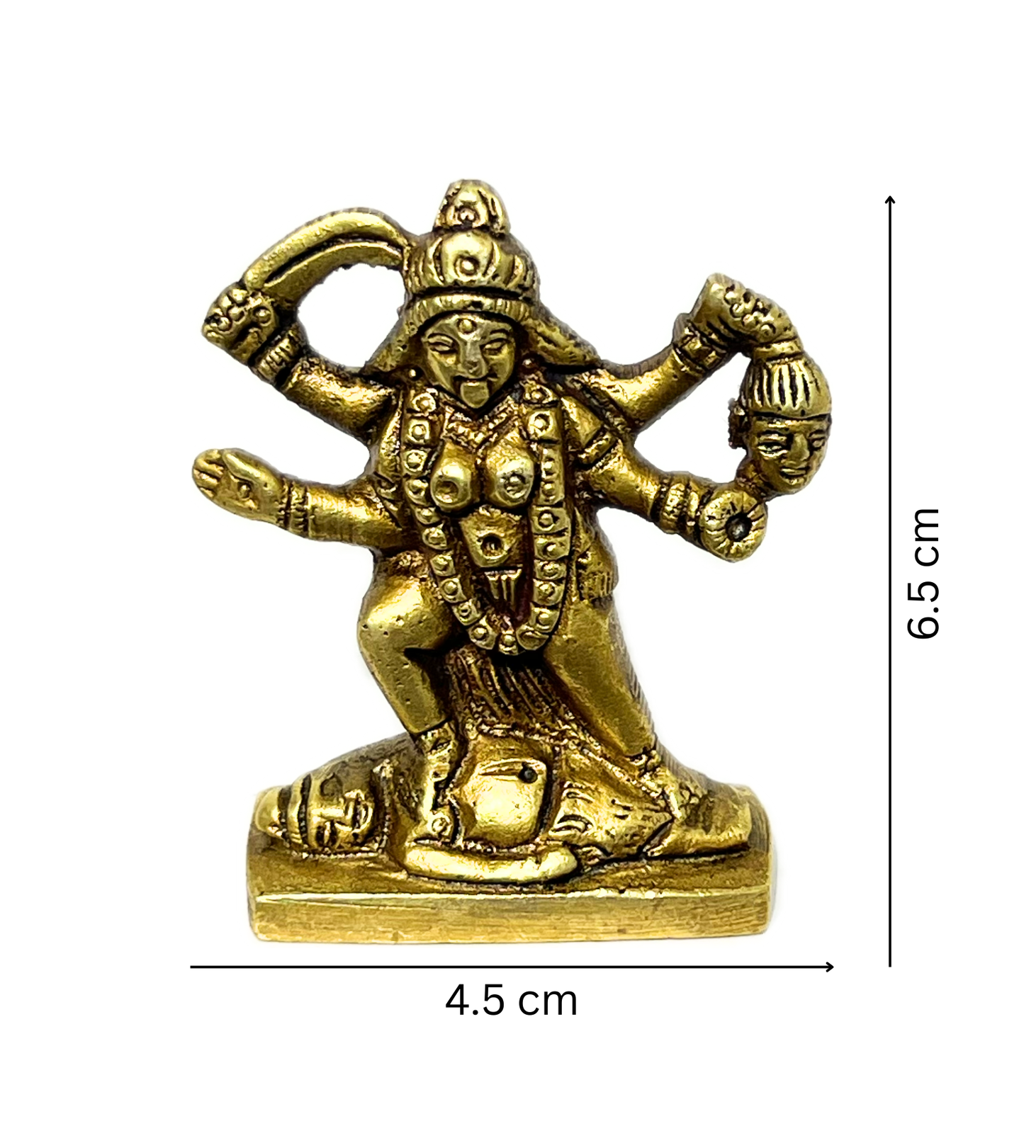 Small Brass Kali Maa Idol – 100% Pure Brass
