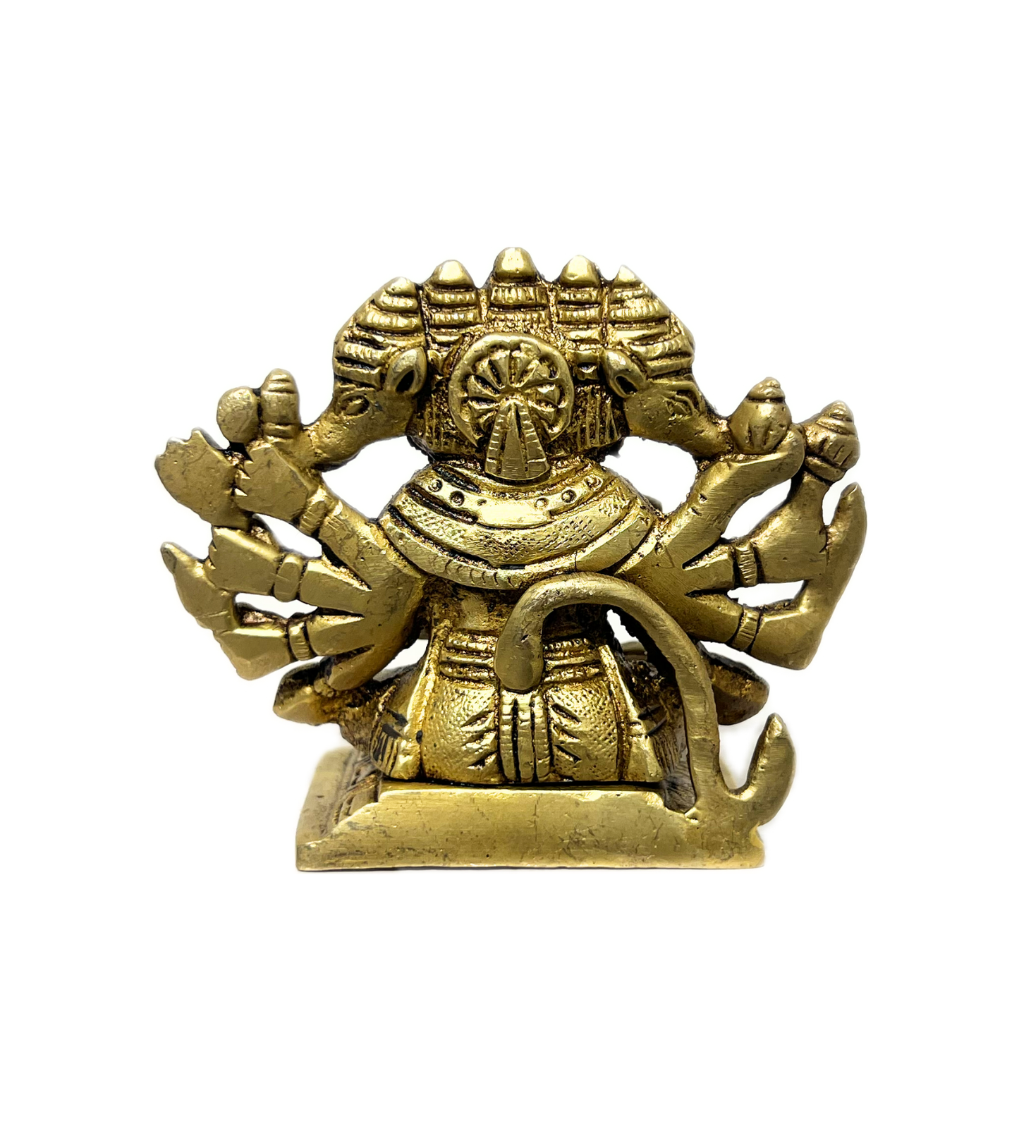 Sitting Brass Panchmukhi Hanuman Idol – 100% Pure Brass