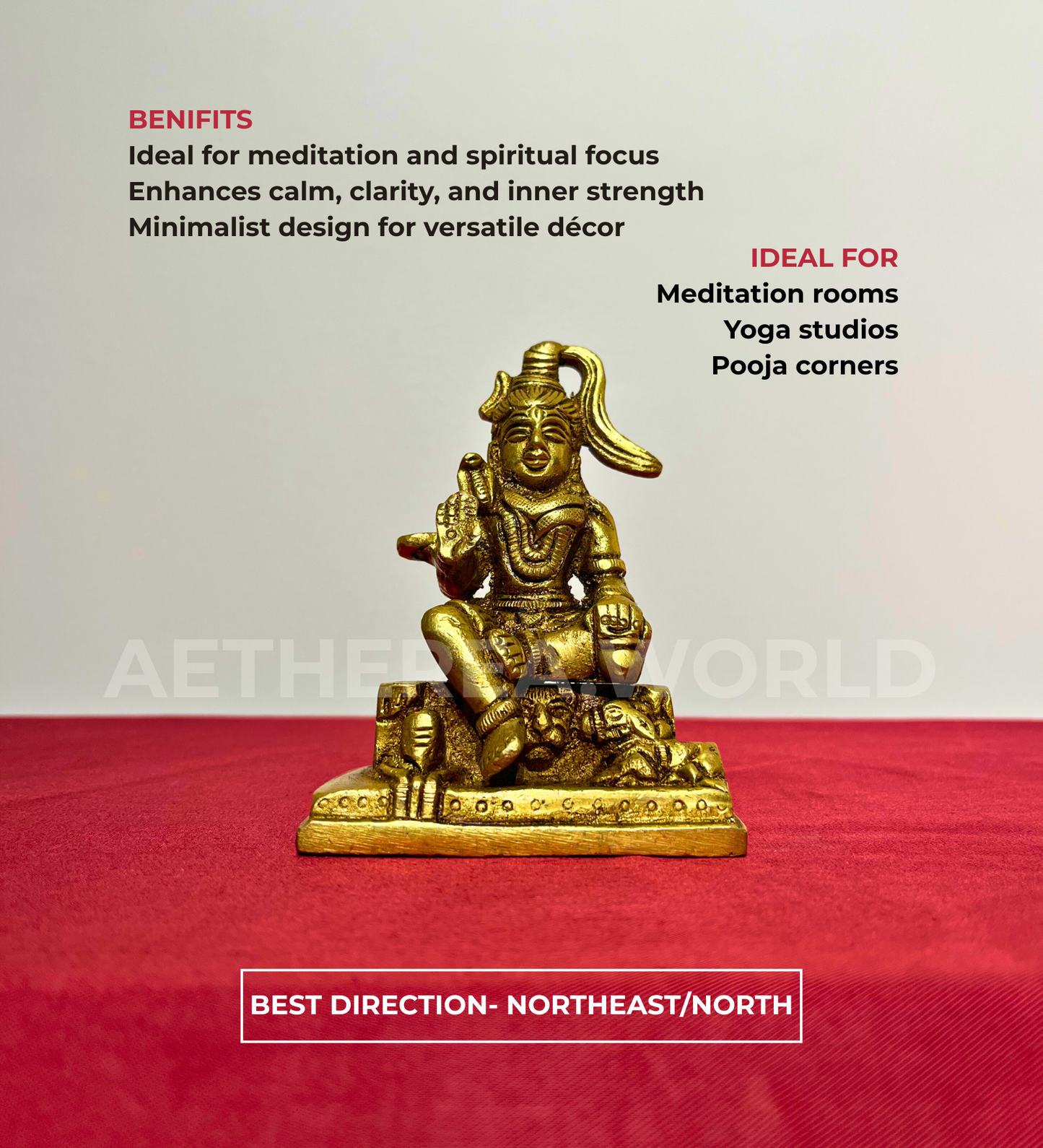 Brass Shiv Ji Idol– 100% Pure Brass