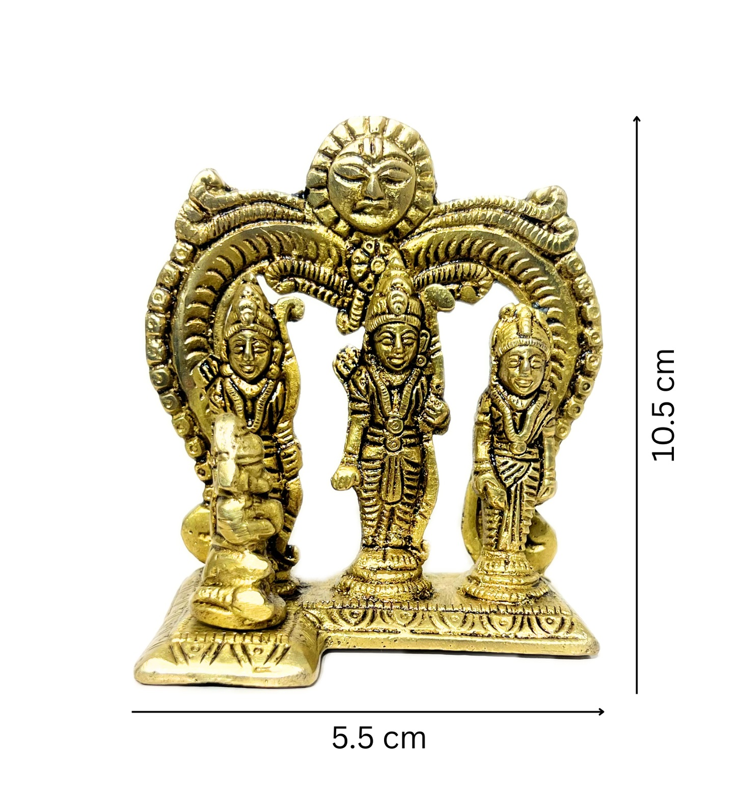 Ramdarbar Idol Set 100% Pure Brass-Antique Finish