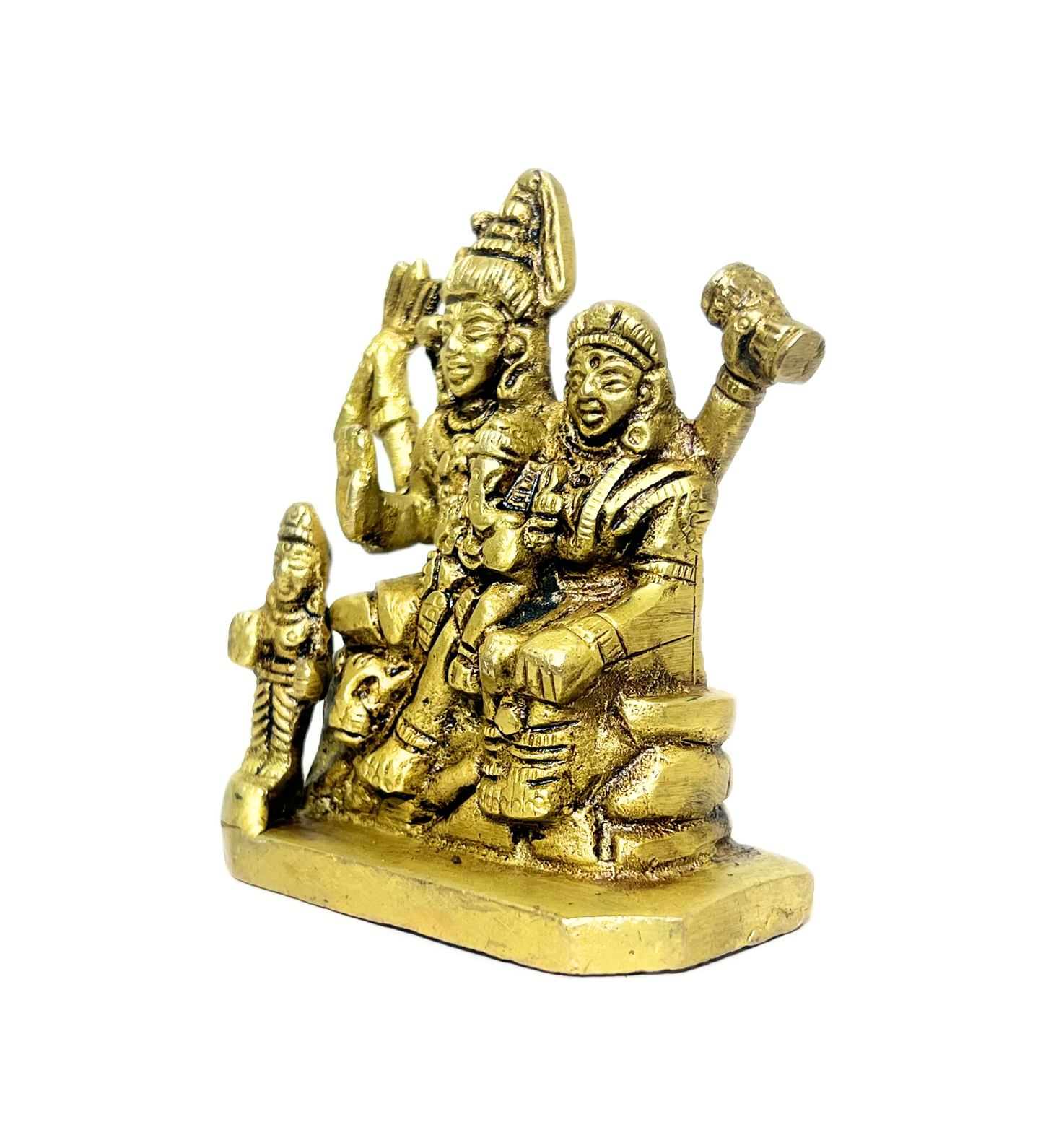 Shiv Parivar Idol Set 100% Pure Brass – Antique Finish