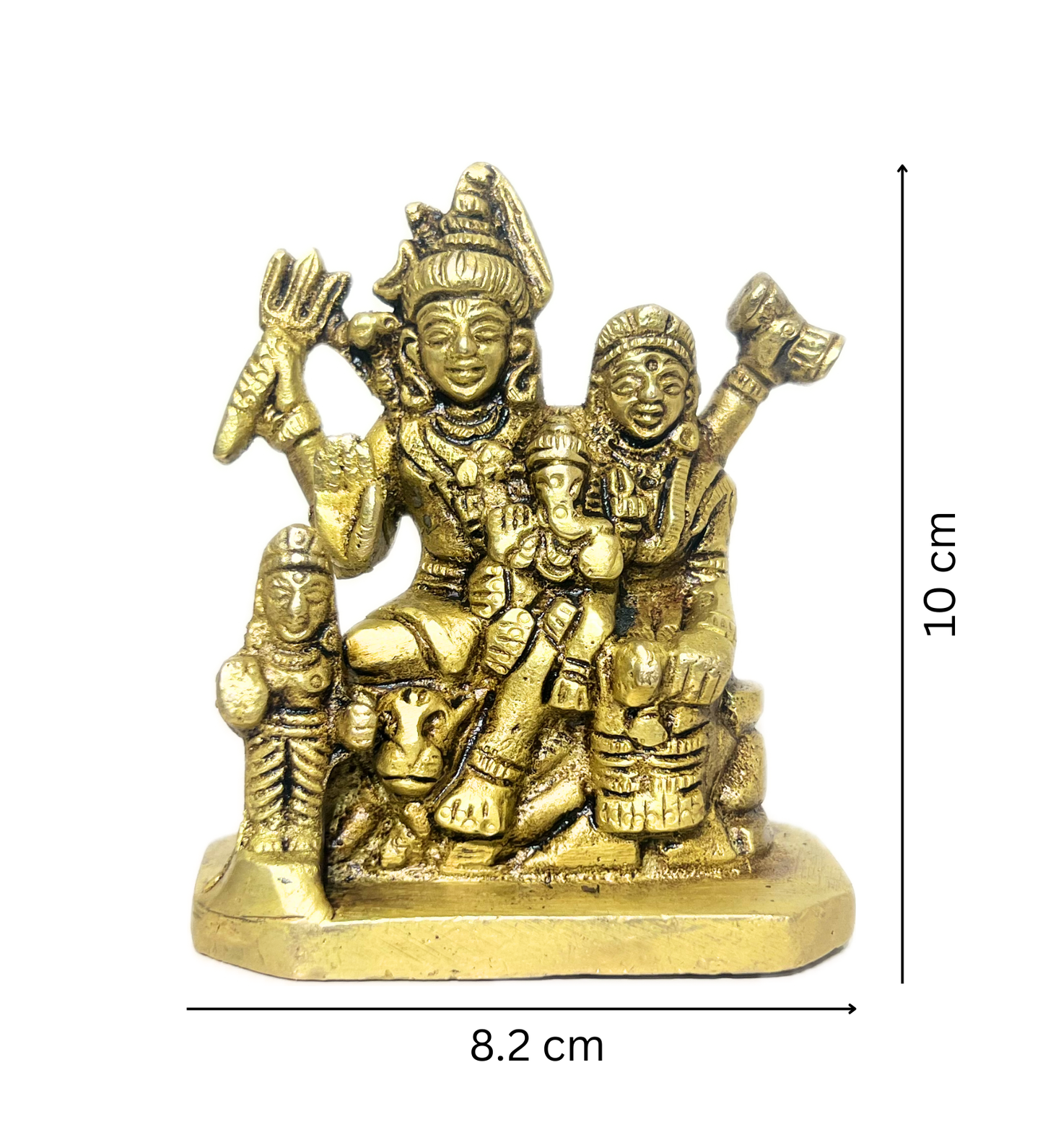 Shiv Parivar Idol Set 100% Pure Brass – Antique Finish