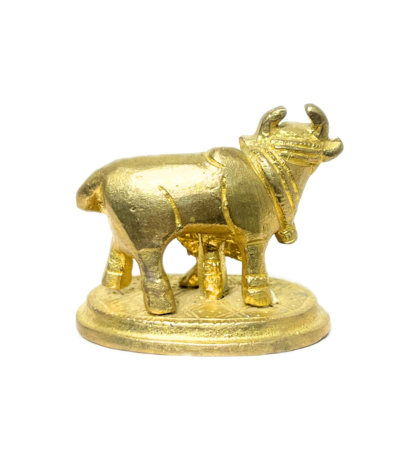 Brass Kamdhenu Cow with Calf Idol – 100% Pure Brass
