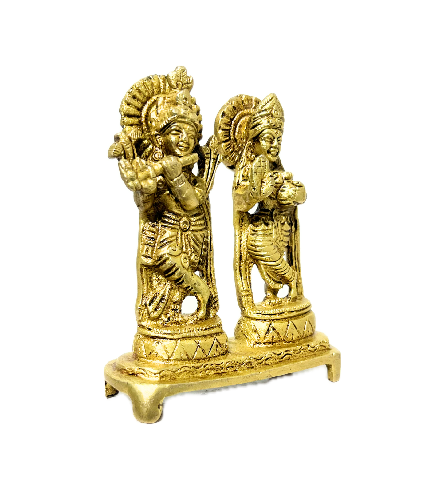 Brass Radha Krishna Idol – 100% Pure Brass