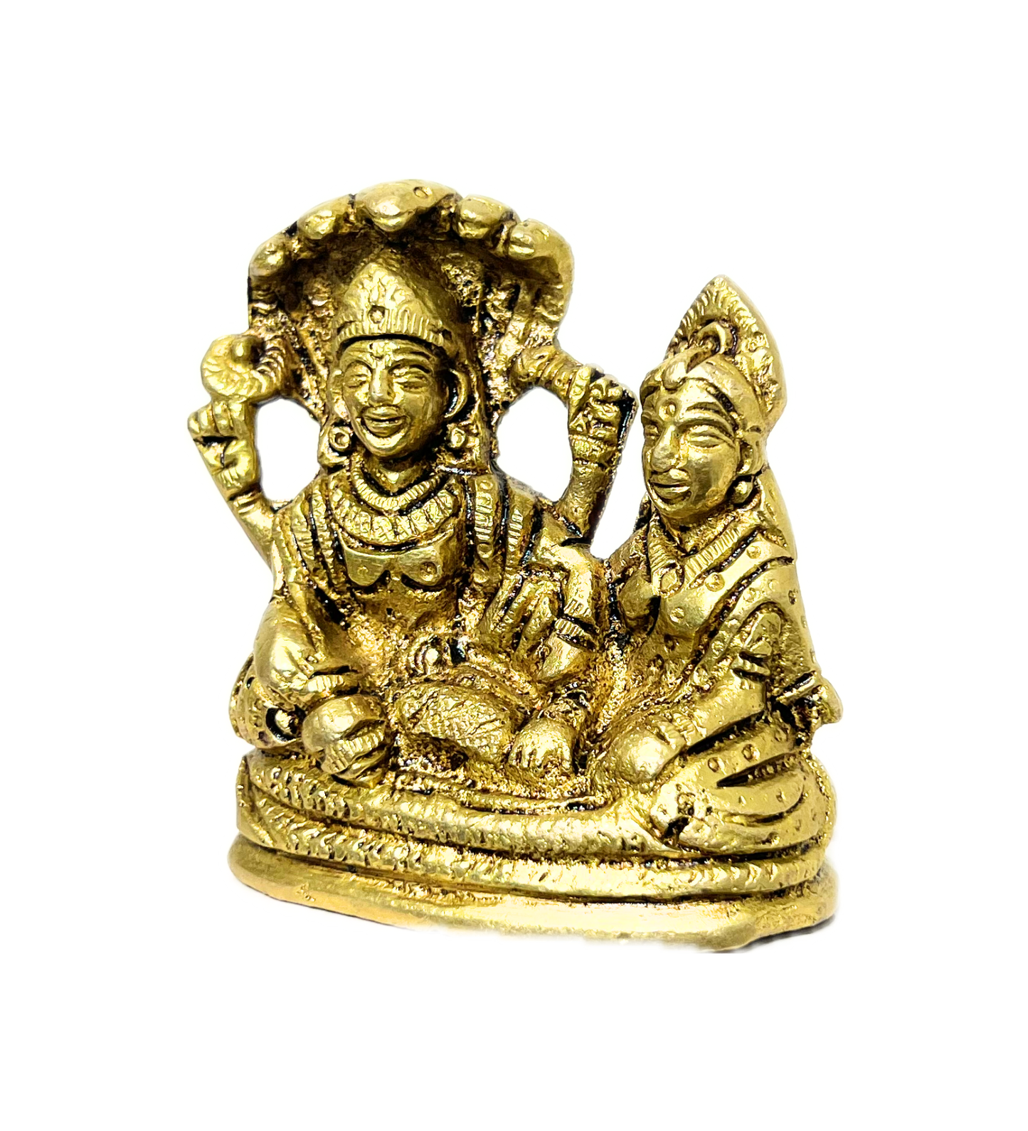 Brass Vishnu Laxmi on Shesh Naag – 100% Pure Brass