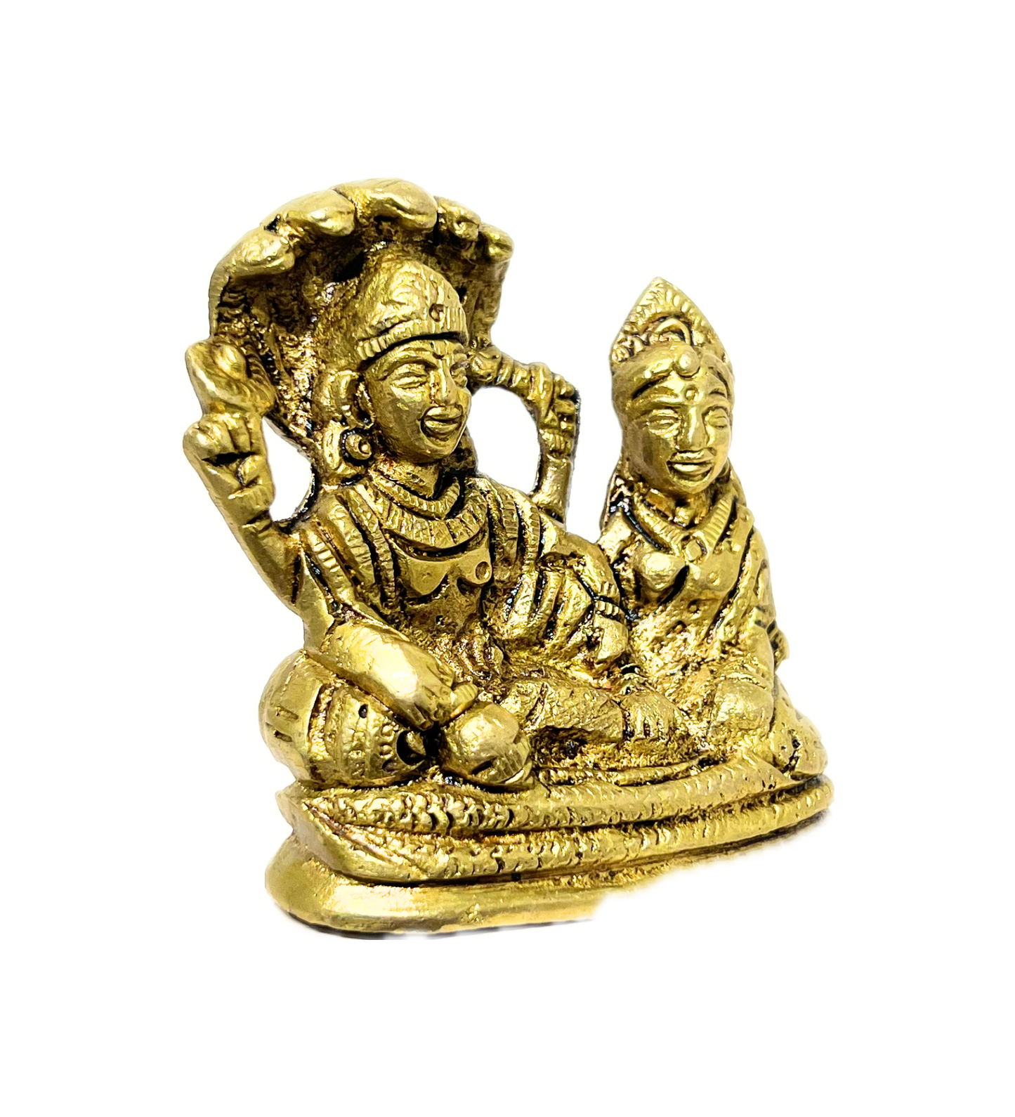 Brass Vishnu Laxmi on Shesh Naag – 100% Pure Brass