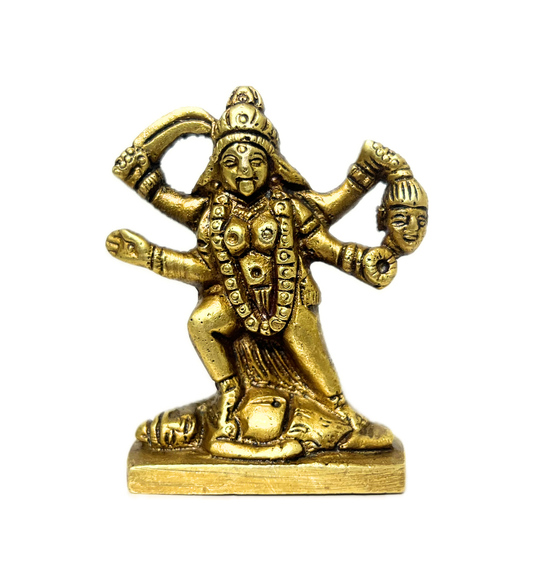 Small Brass Kali Maa Idol – 100% Pure Brass