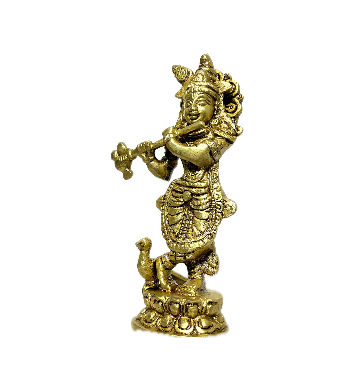 Brass Krishna Idol – 100% Pure Brass