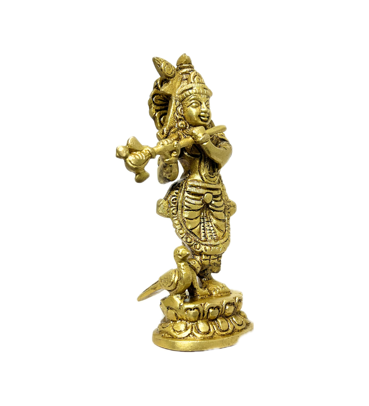 Brass Krishna Idol – 100% Pure Brass