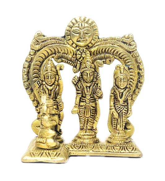 Ramdarbar Idol Set 100% Pure Brass-Antique Finish
