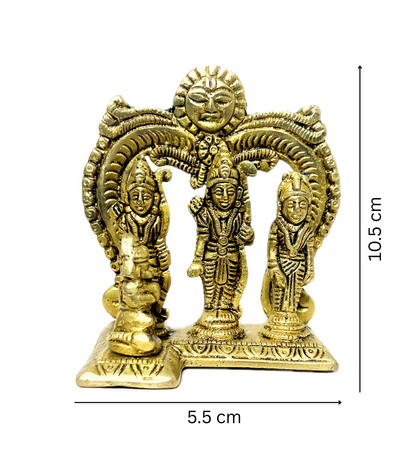 Ramdarbar Idol Set 100% Pure Brass-Antique Finish