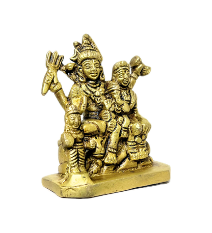 Shiv Parivar Idol Set 100% Pure Brass – Antique Finish