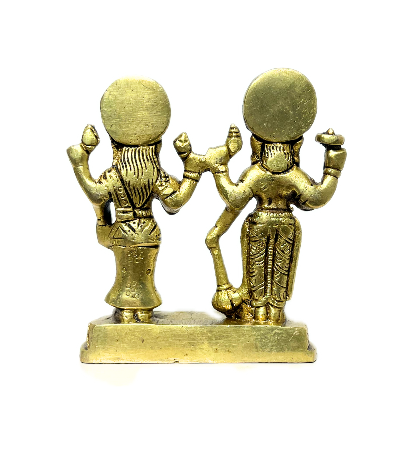 Brass Standing Vishnu Laxmi Idol – 100% Pure Brass