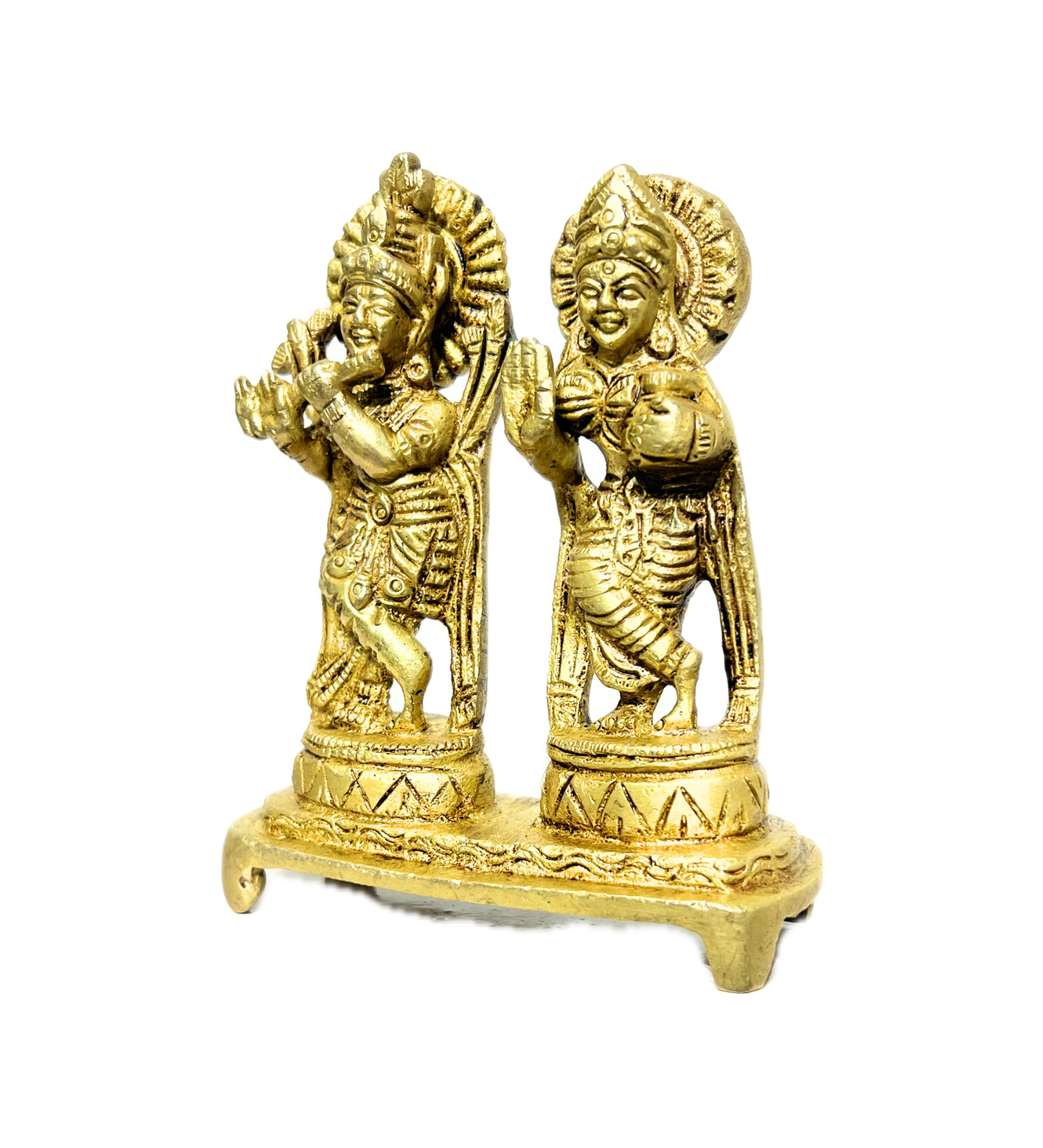 Brass Radha Krishna Idol – 100% Pure Brass