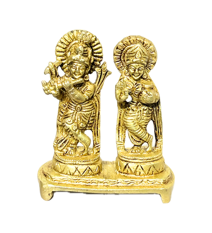 Brass Radha Krishna Idol – 100% Pure Brass