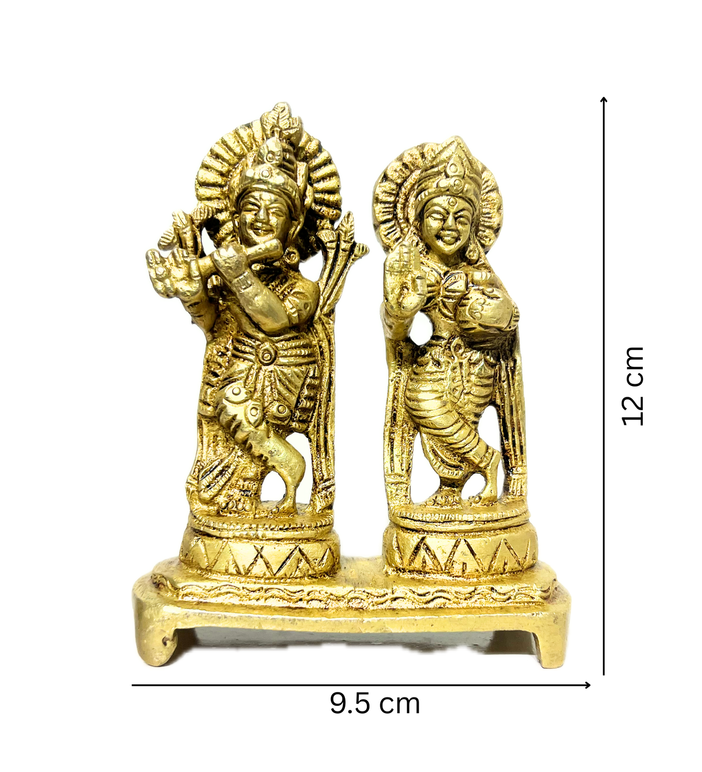 Brass Radha Krishna Idol – 100% Pure Brass