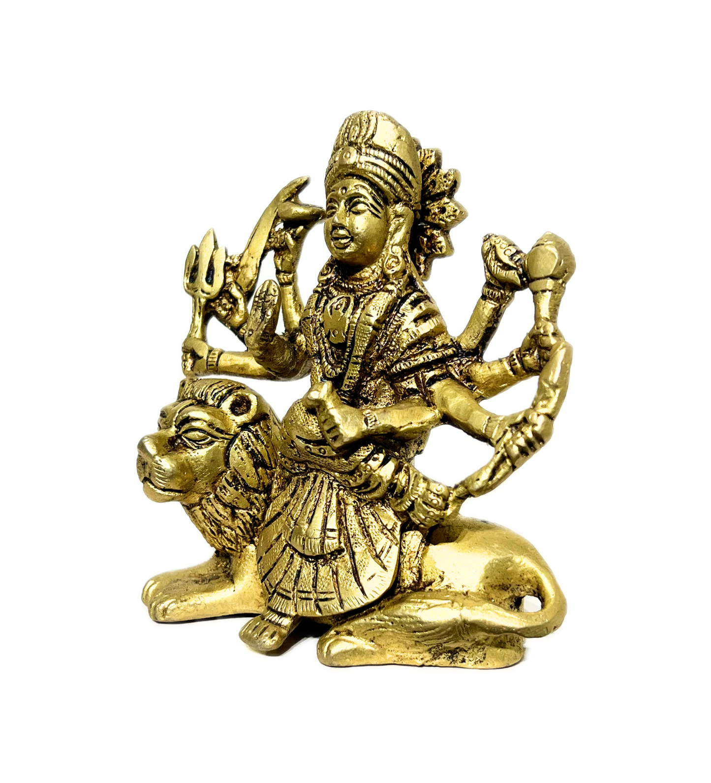 Brass Sherawali Maa Idol – 100% Pure Brass
