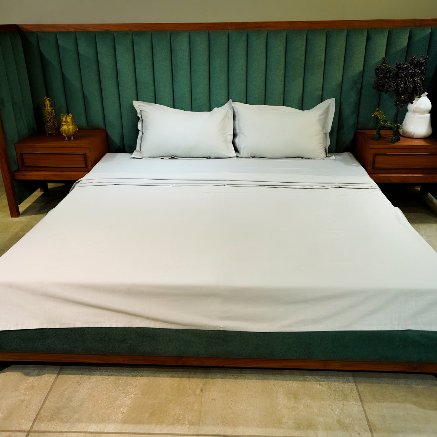 Grey Elegance 300 TC|500 TC Flat Sheet Set