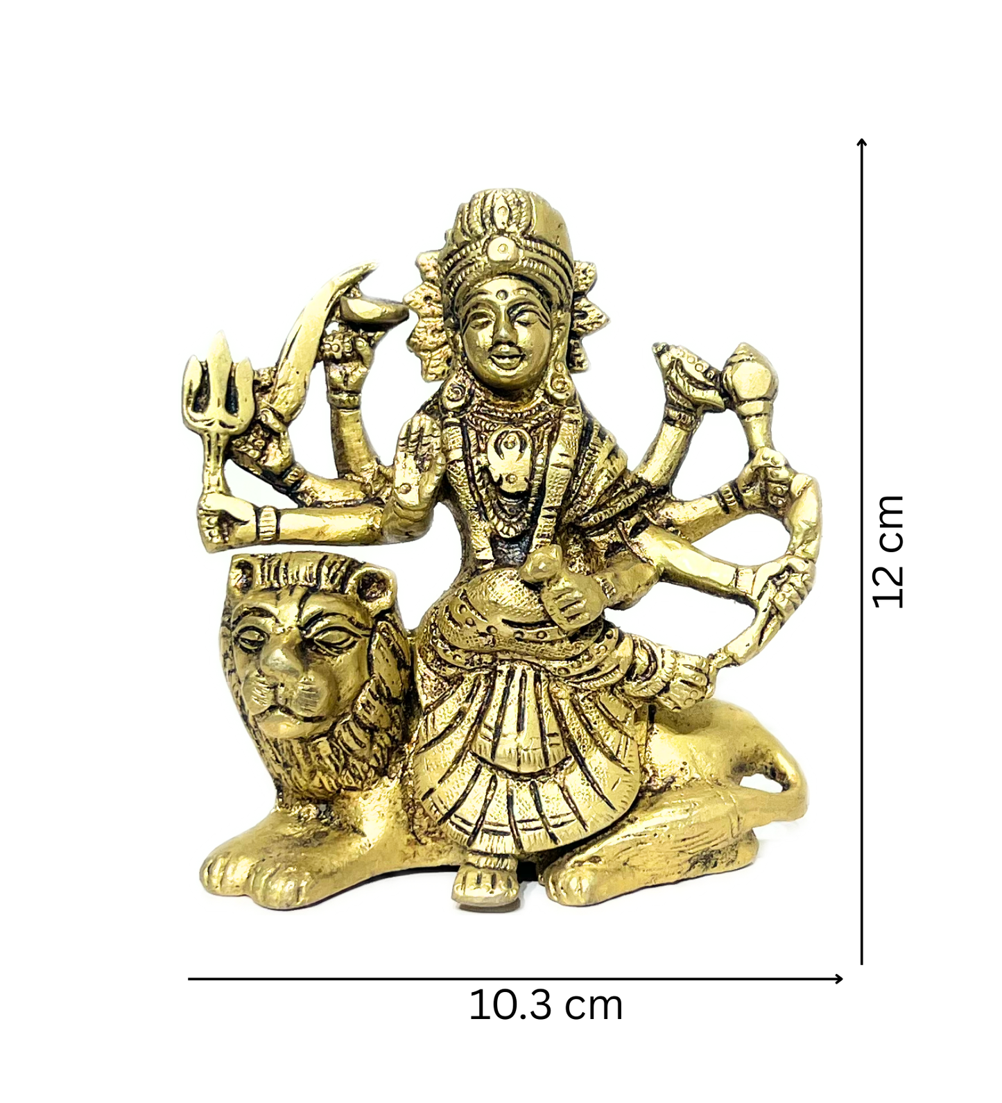 Brass Sherawali Maa Idol – 100% Pure Brass